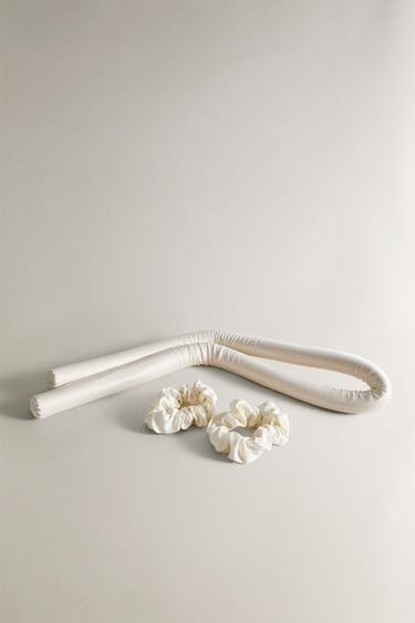 BIGOUDI EN SOIE DE MÛRIER POUR CHEVEUX - Ivoire de Zara - Image 1