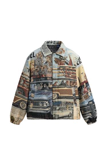 BLOUSON REMBOURRÉ JACQUARD FORD © - unique de Zara