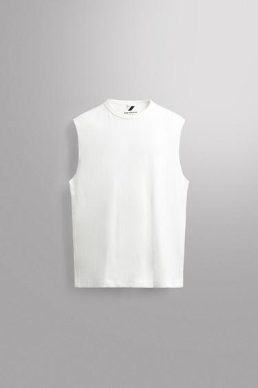 МАЙКА ИЗ ПЛОТНОГО ХЛОПКА — БЕЛЫЙ от Zara