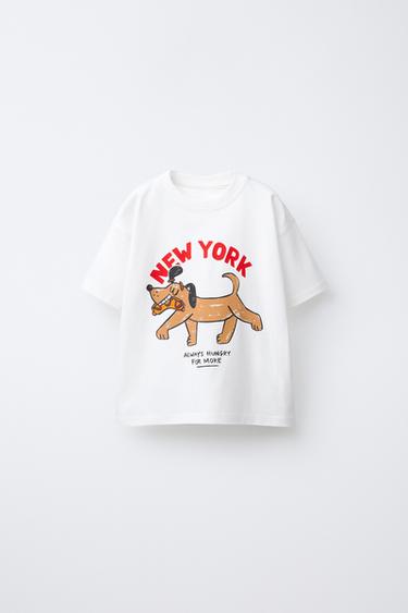 CAMISETA ESTAMPADA - Branco da Zara