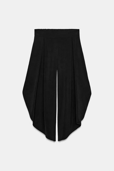 PANTALÓN FLUIDO ABERTURAS - Negro de Zara