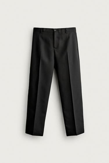 REGULAR FIT SUIT PANTS — Black 1