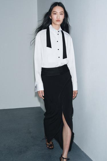 ZW COLLECTION LIMITED EDITION TUXEDO SHIRT - White by Zara
