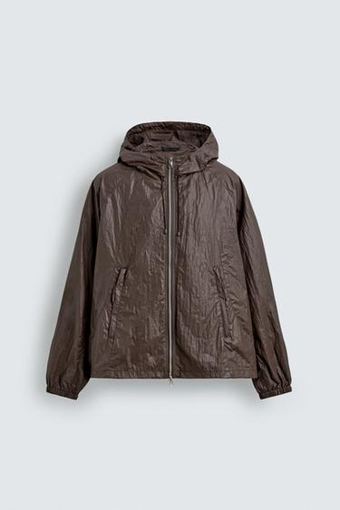 ÁO KHOÁC VẢI KỸ THUẬT NHẸ - Màu nâu từ Zara