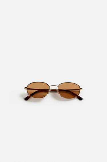 LUNETTES DE SOLEIL MÉTALLIQUES - Doré de Zara - Image 6