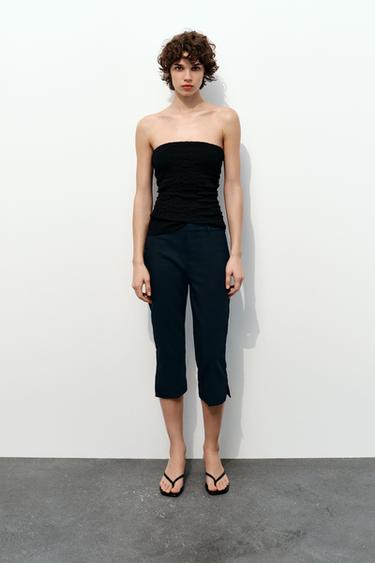 TOP BUSTIER TEXTURÉ - Noir de Zara - Image 0