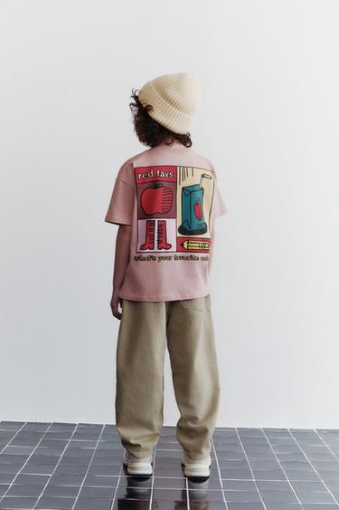 트윌 배기 팬츠 - Zara 샌드