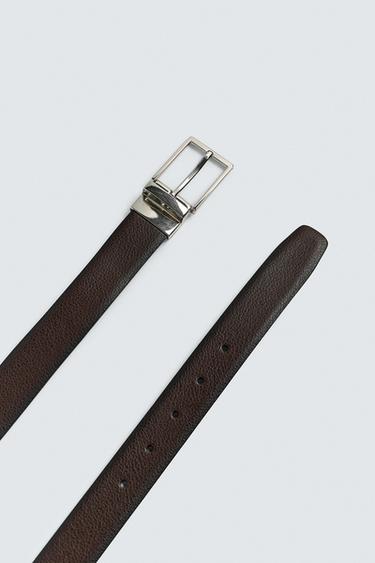REVERSIBLE LEATHER BELT - Brown by Zara - Image 2