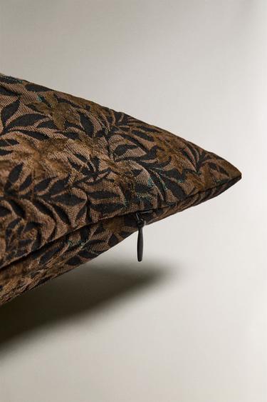 FLORAL CUSHION COVER - Ochre by Zara - Image 3