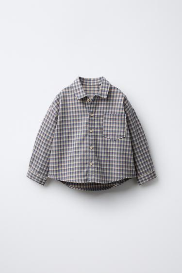 BENSIMON ® X ZARA 체크 셔츠 - Zara 블루
