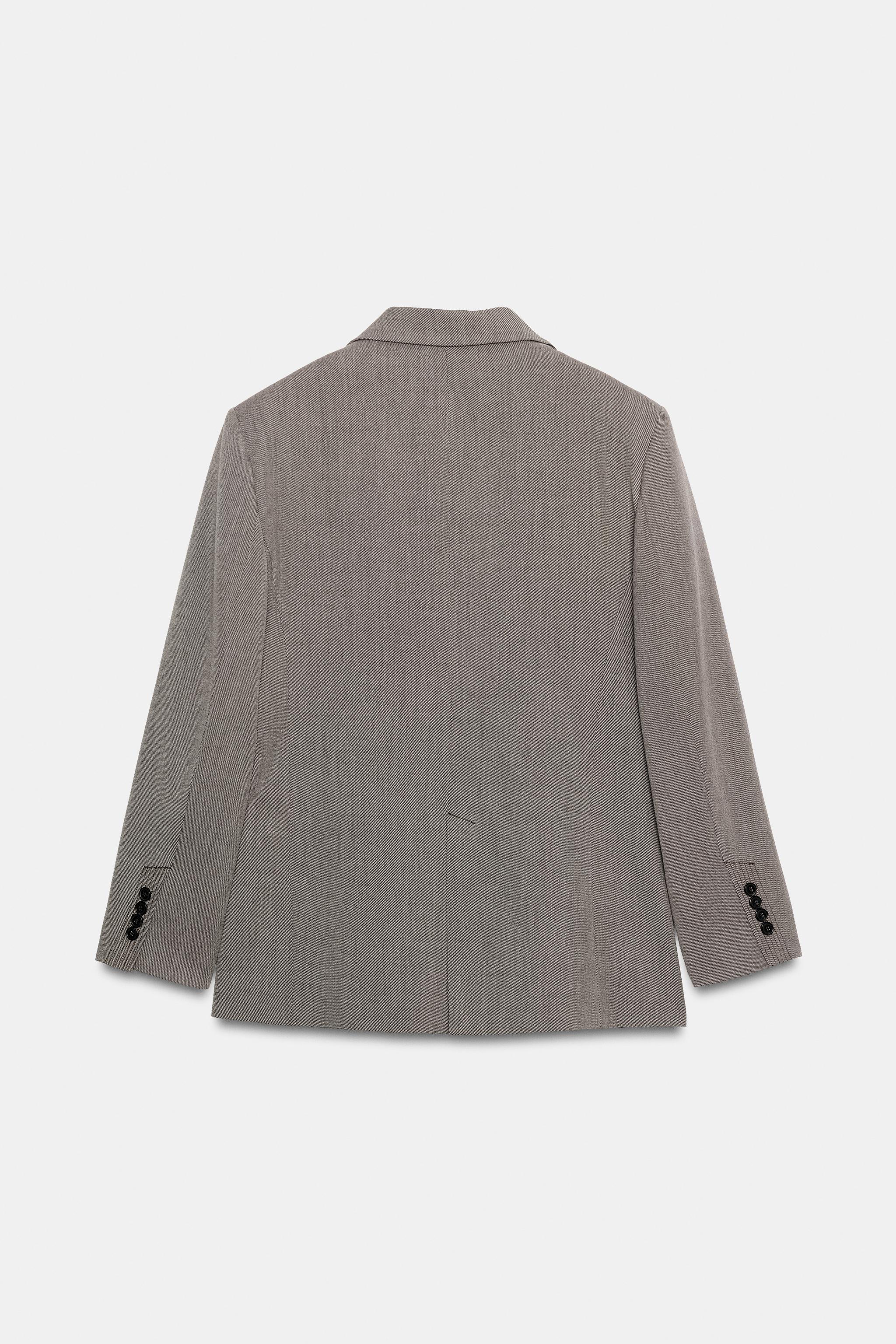 Zara ZW COLLECTION KRUVAZE BLAZER görsel 7