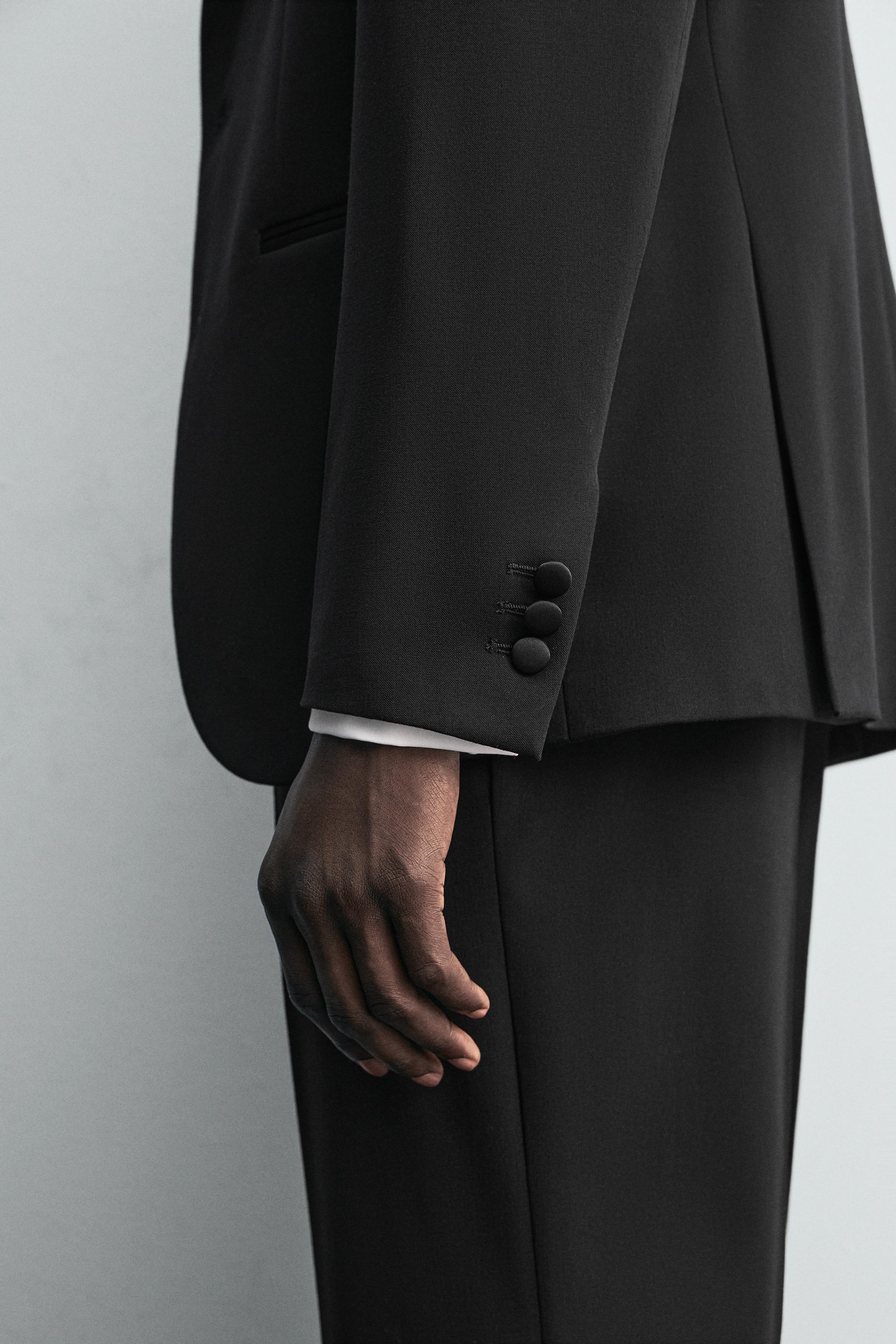 ウール混スモーキングスーツブレザー - ブラック | ZARA Japan