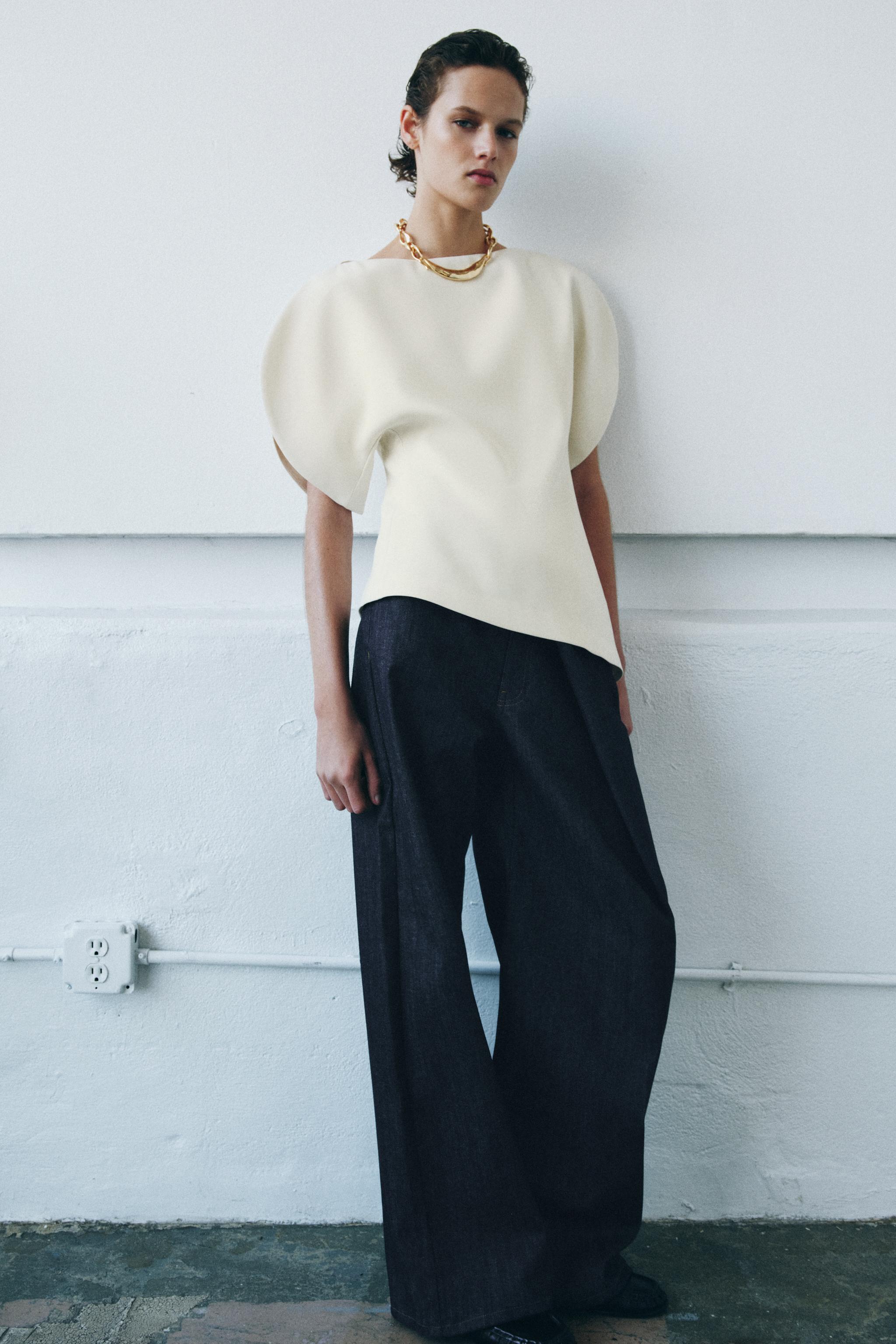 TOP COM MANGA BUFANTE ZW COLLECTION - Cru | ZARA Brasil