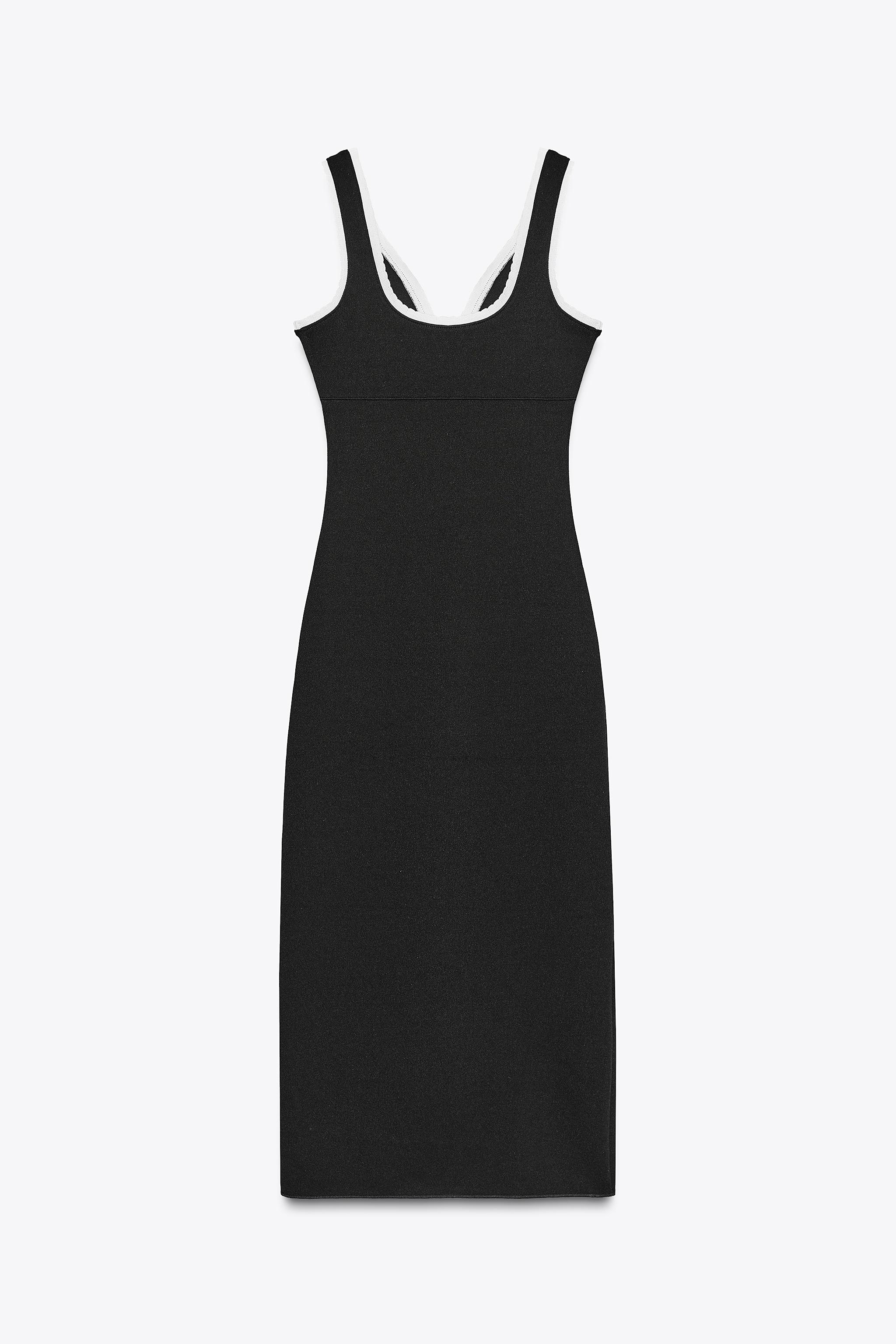 CONTRAST LONG DRESS
