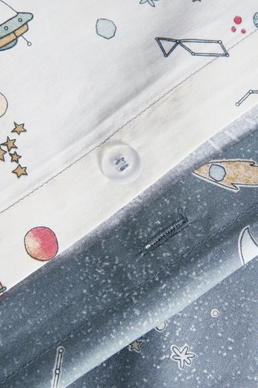 DRAP DE DESSUS ENFANT ESPACE - Écru / Bleu de Zara - Image 3