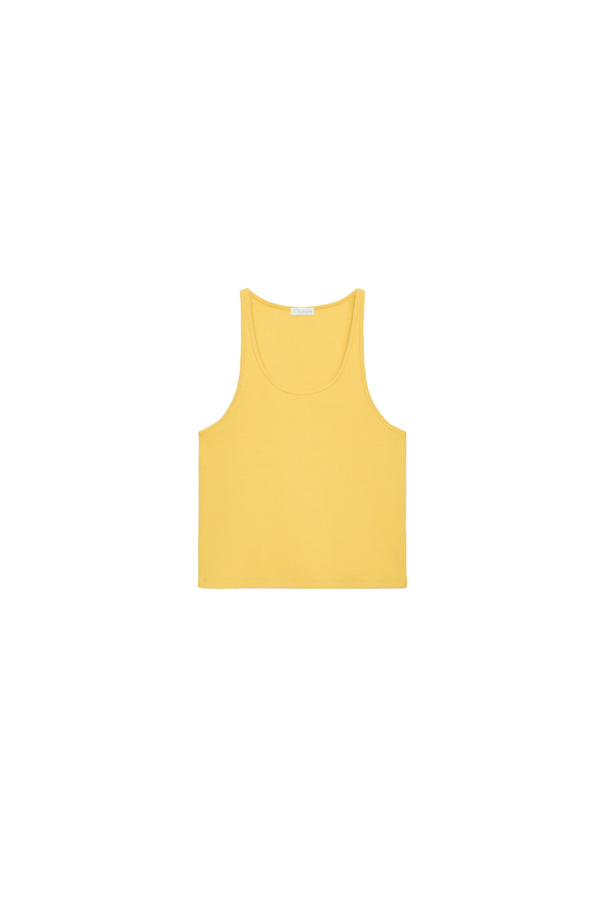 RIBBED CROP TOP - Yellow | ZARA United States