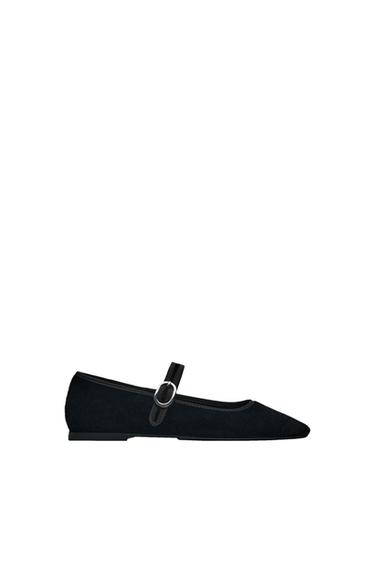 VELVET BALLET FLATS