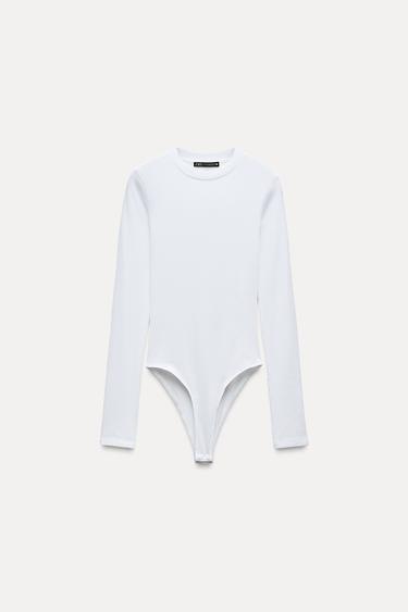 BODY ALGODÓN MODAL - Blanco de Zara