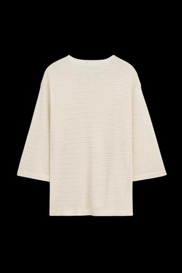Zara KNT TSHRT - Ecru