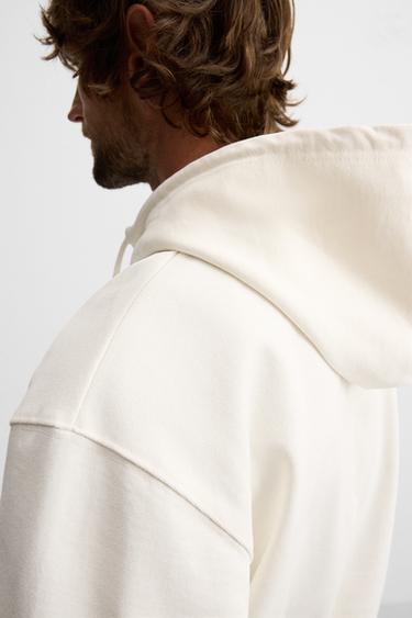 Hooded Sweatshirt - Ecru by Zara - Image 5
