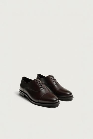 ZAPATO PIEL VESTIR - Marrón de Zara