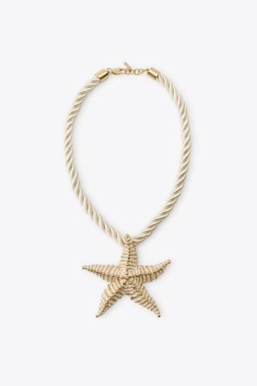 Zara STARFISH CORD NECKLACE - Golden
