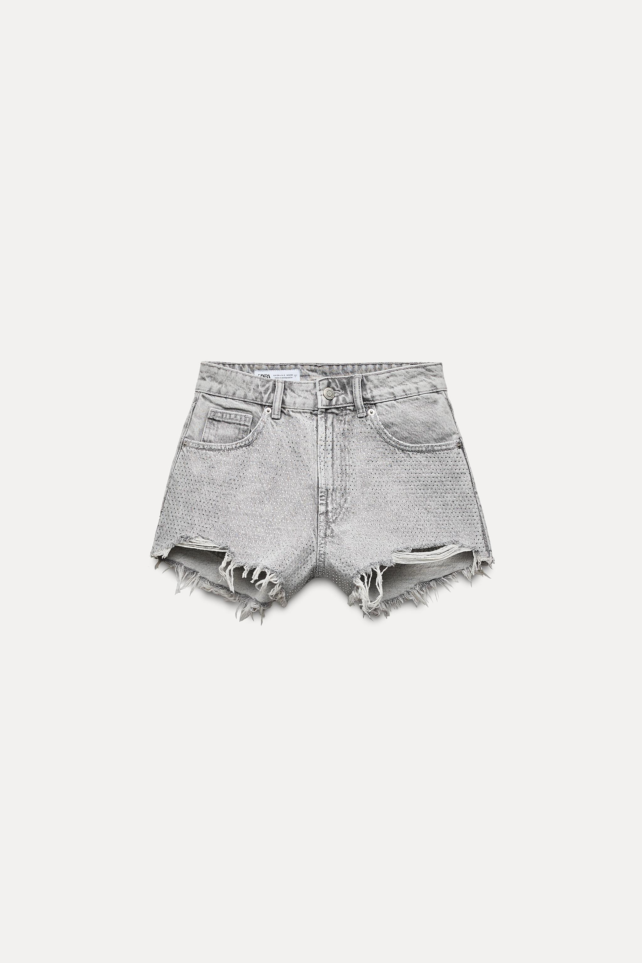 Shops zara ripped shorts