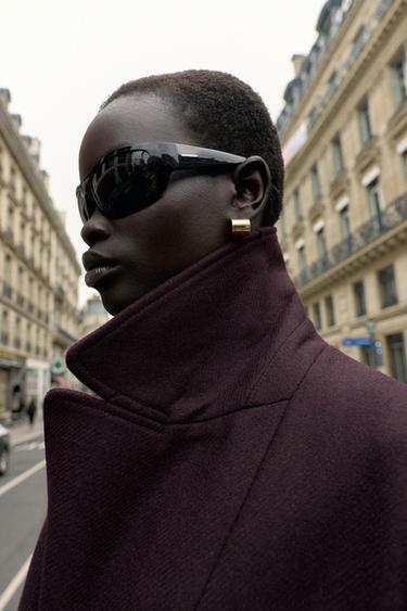 MANTEAU LONG OVERSIZE - Bordeaux de Zara - Image 4