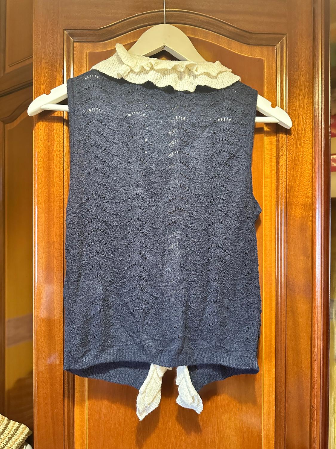 CONTRAST RUFFLE TOP - Image 4