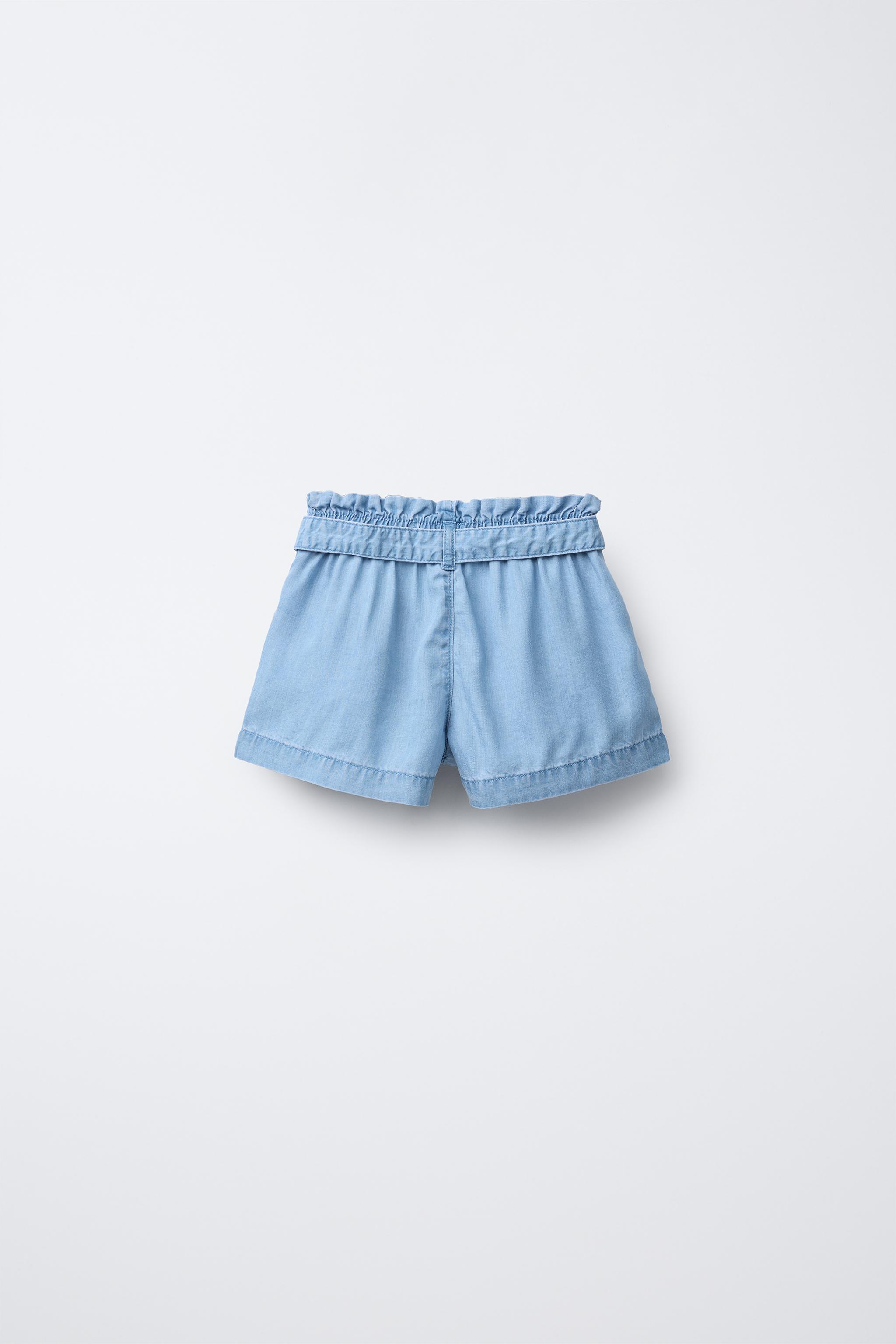 フルイドデニムバミューダパンツ - ブルー | ZARA Japan / 日本