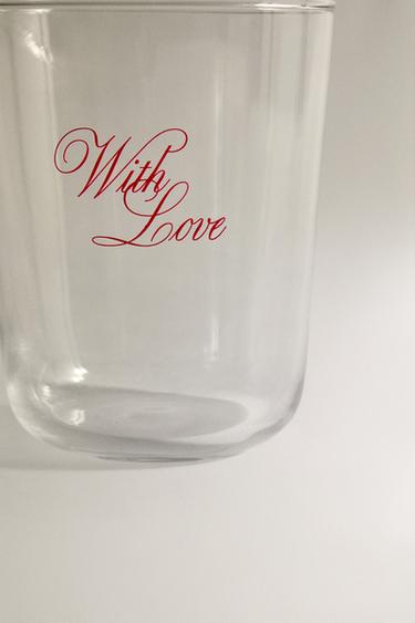 VERRE EN VERRE "WITH LOVE" - Rouge de Zara - Image 3