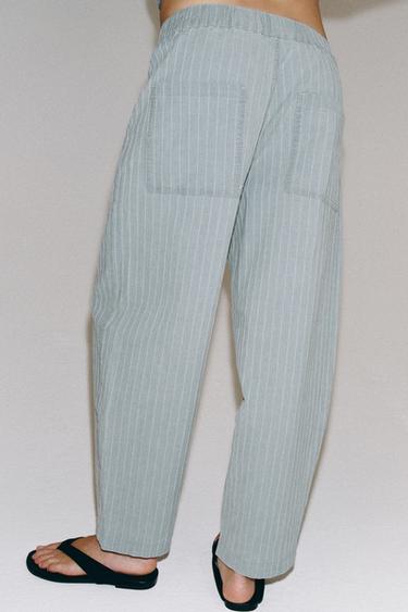 PANTALON EN JEAN ZW COLLECTION - Bleu clair de Zara - Image 3