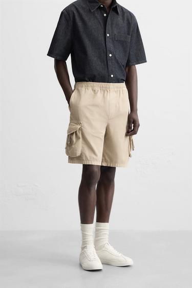 BERMUDA CARGO RELAXED FIT - vert kaki-moyen de Zara - Image 1