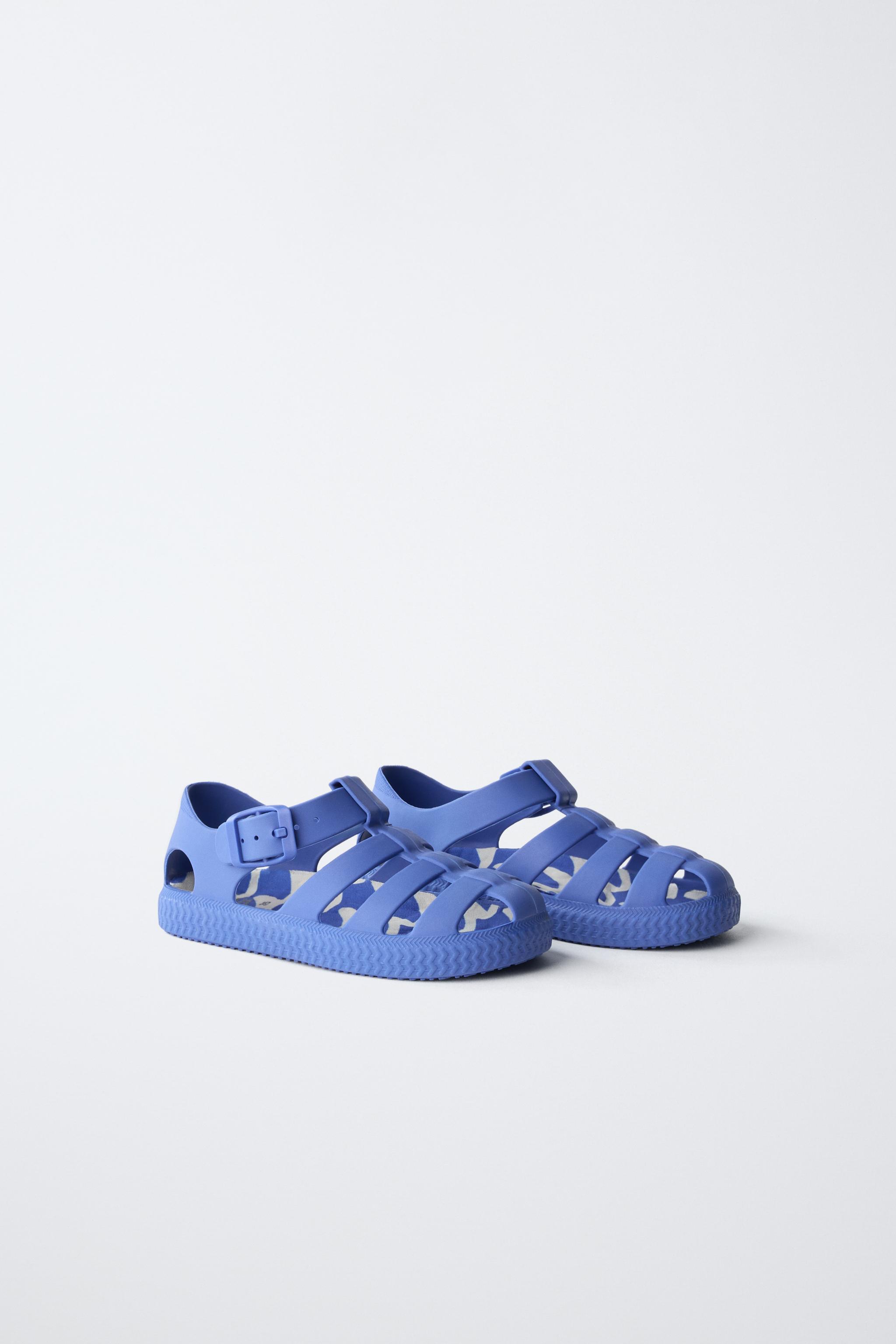 RUBBERIZED FISHERMAN SANDALS — Blue (alternate view)
