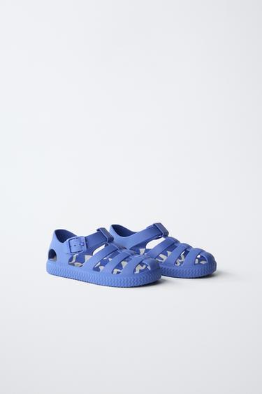 RUBBERISED CAGE SANDALS - Blue by Zara