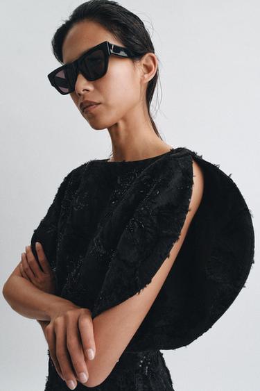 ROBE COURTE BRODERIES ZW COLLECTION - Noir de Zara - Image 1