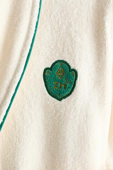X THE ANIMALS OBSERVATORY KIDS’ DRESSING GOWN WITH LOGO - Oyster-white by Zara - Image 2