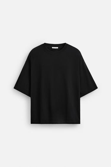 BASIC BOXY FIT T-SHIRT - Black by Zara