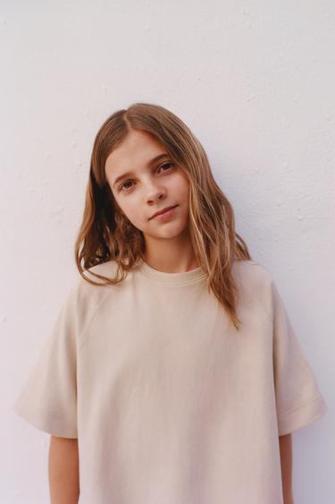 PLAIN INTERLOCK T-SHIRT - Ecru by Zara - Image 0