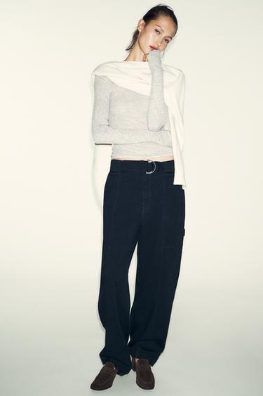 SPLIT SUEDE HEELED LOAFERS - Brown by Zara