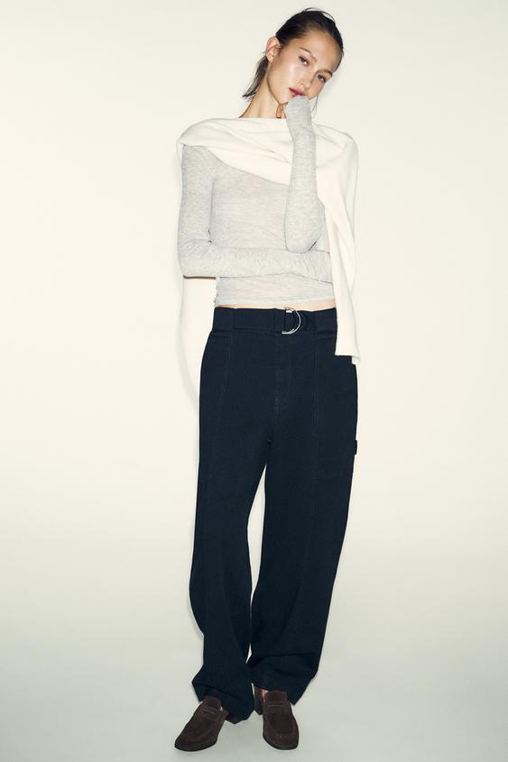 SPLIT SUEDE HEEL LOAFERS