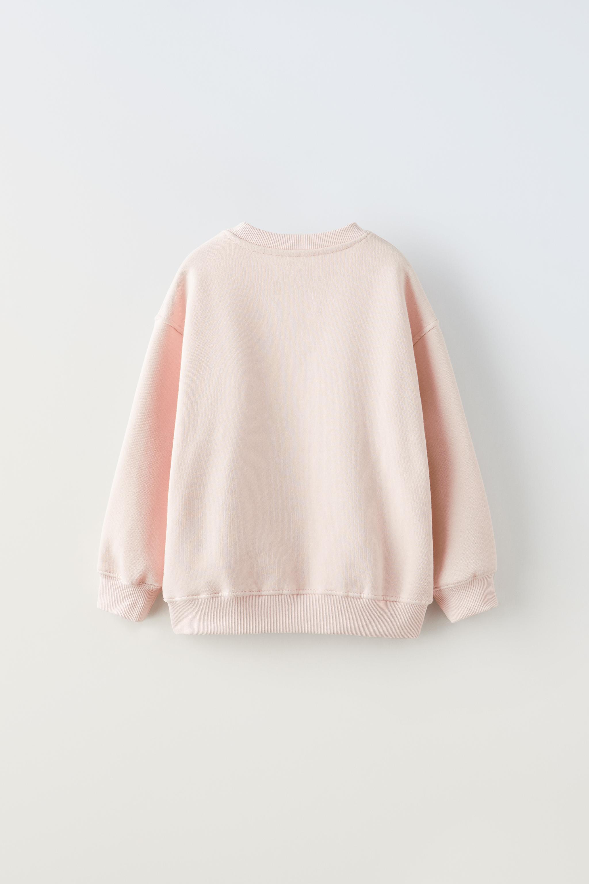 ラインストーン ドール スウェットシャツ - ピンク | ZARA Japan / 日本