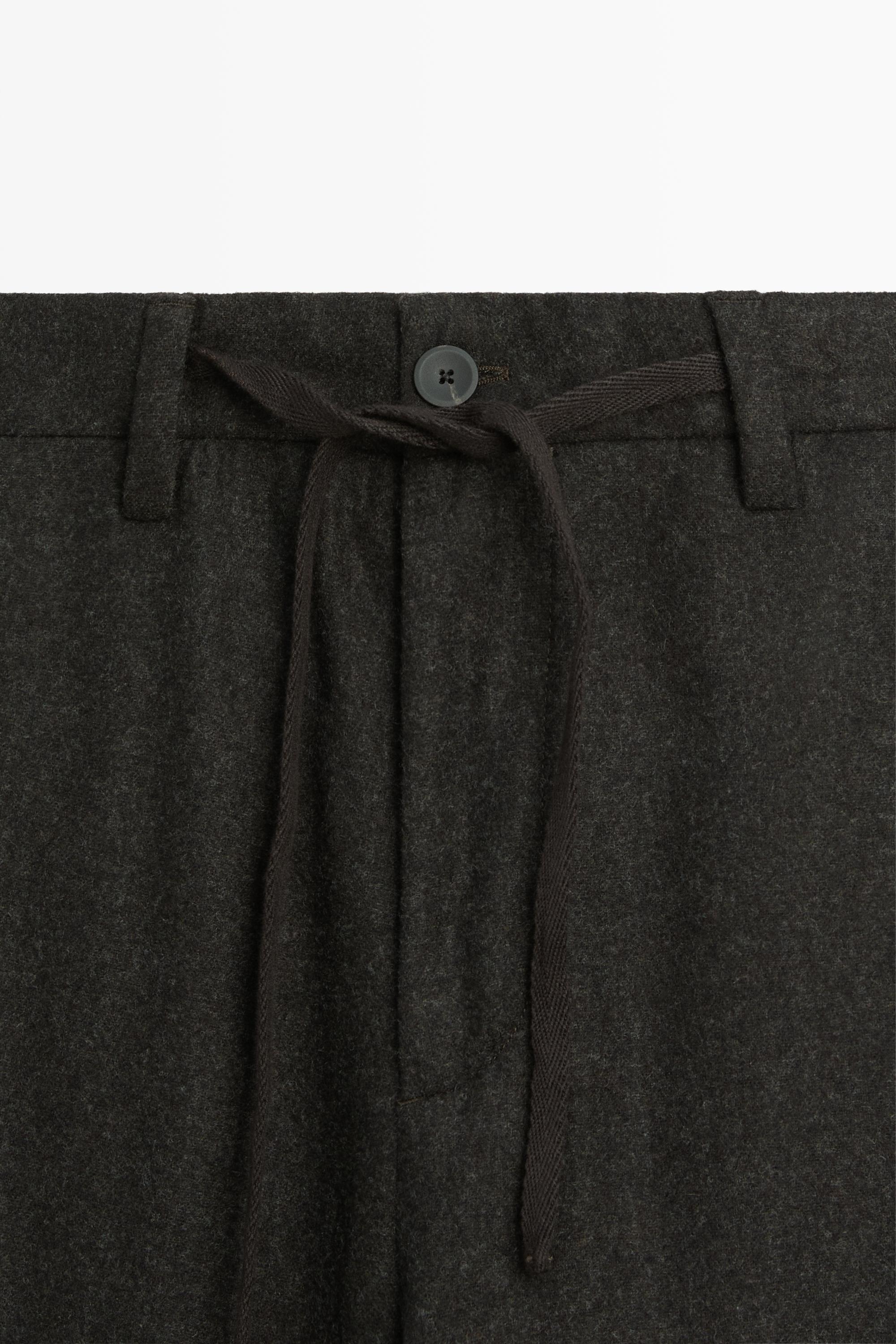 Pants flannel wool blend total look