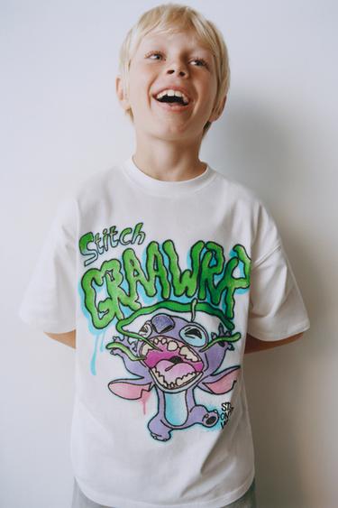 LILO & STITCH © DISNEY PRINT T-SHIRT - Oyster-white by Zara