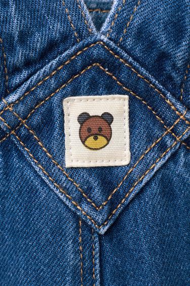 LONG DENIM DUNGAREES - Mid-blue by Zara