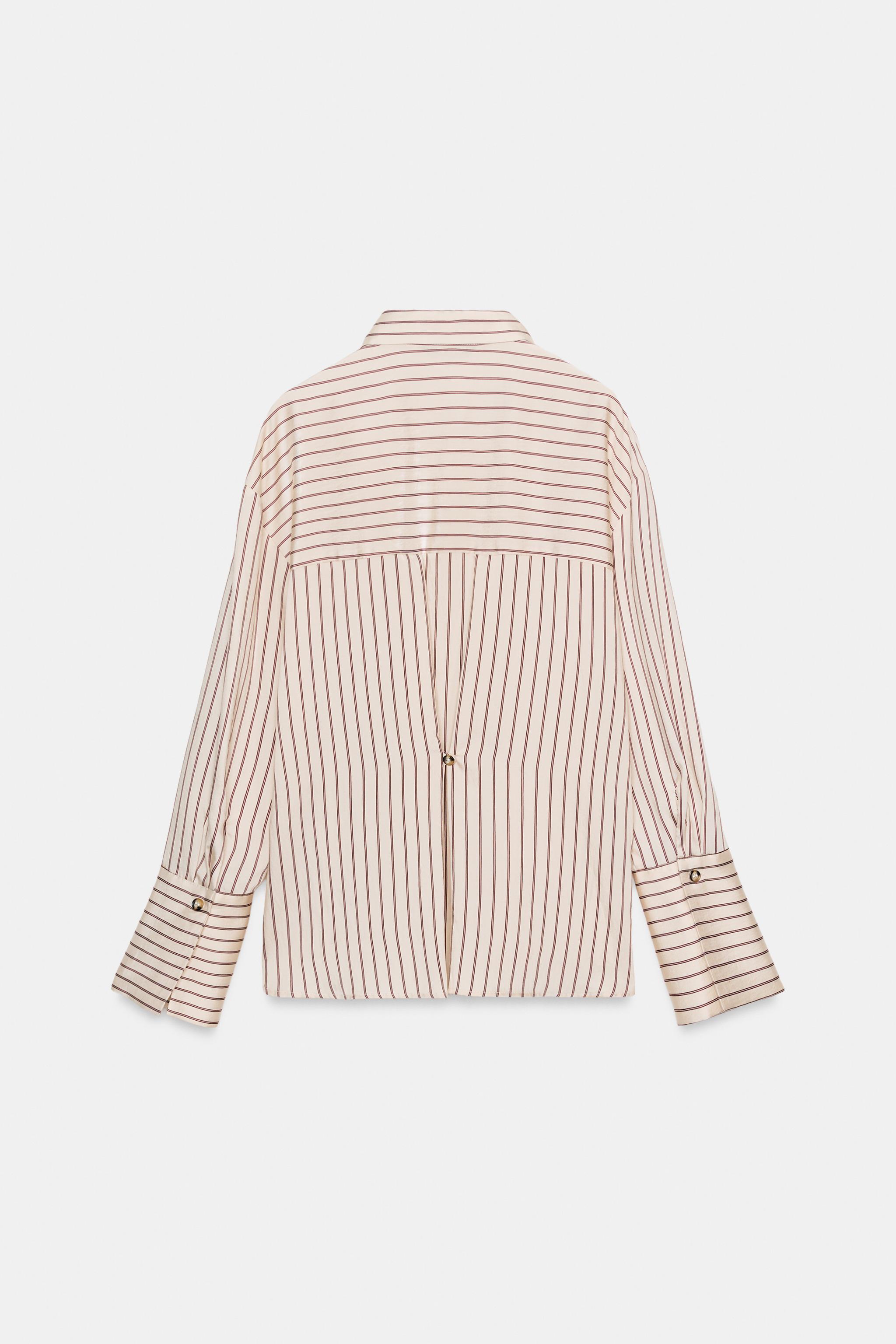 STRIPED SHIRT WITH WIDE CUFFS