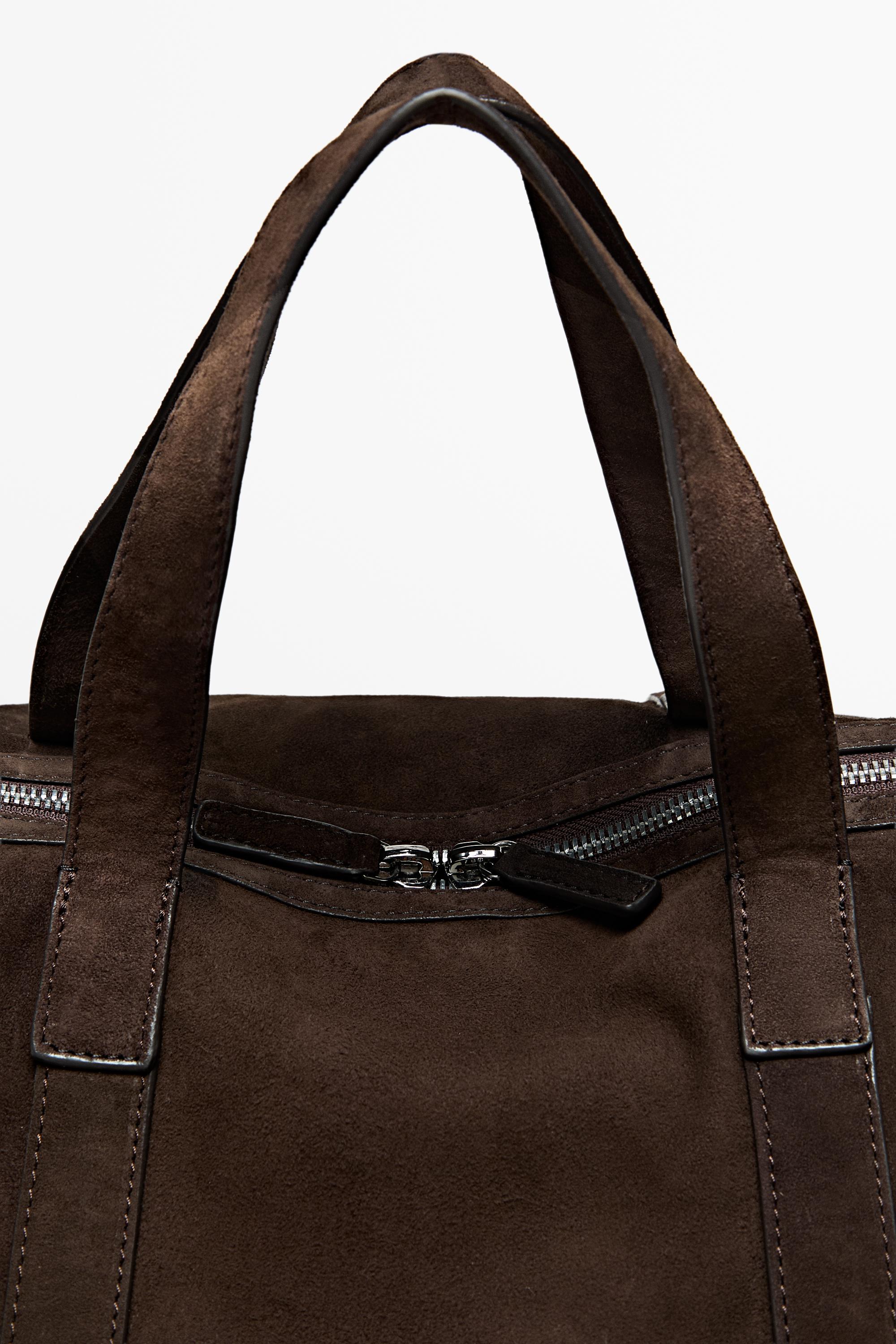 Sac sport en croûte de cuir