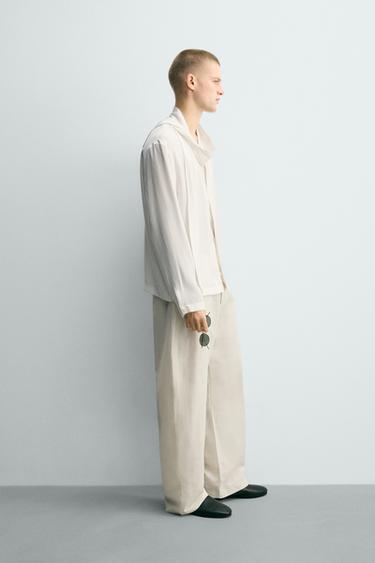 FLOWING SHIRT WITH BOW - White by Zara - Image 3