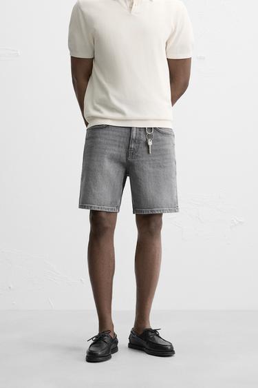 DENIM-BERMUDASHORTS IM REGULAR-FIT - Grau von Zara