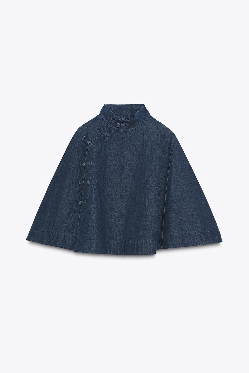 DENIM TOGGLE CAPE